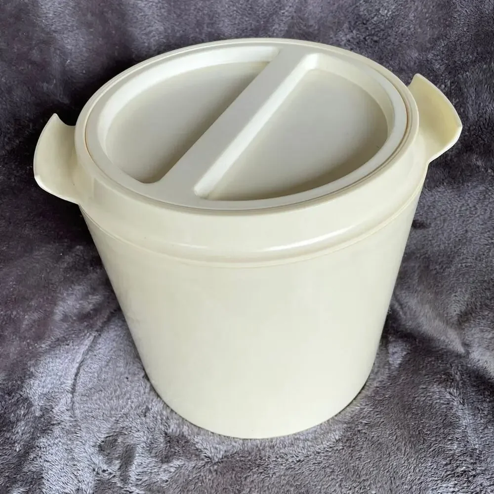 Vintage Melamine Ice Bucket with 8 Matching Cups MCM Beacon Volari with Box